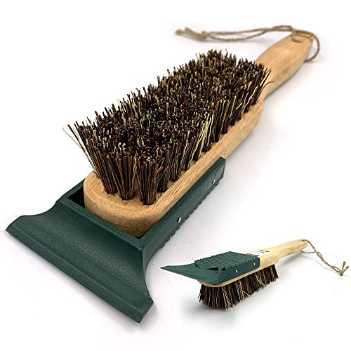 Boot Brush Mud Remover with Scraper | 33.5cm Long Shoe Brush Stiff Bristles with Built-in Boot Scraper to Remove Dirt and Muds for Outdoor Footwears | Wellington Hiking Shoes and Walking Boots