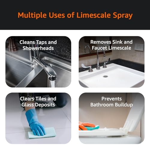 Image of Amazon Basics - Hardstain & Descaler Eco-Friendly Cleaning Spray Combo | 500ml Each (Pack of 2) | Citrus Scent | for Kitchen & Bathroom Use