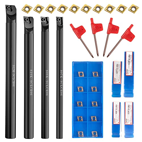 Kit 4 piezas barras de mandrinado SCLCR06 para torno miniatura 1