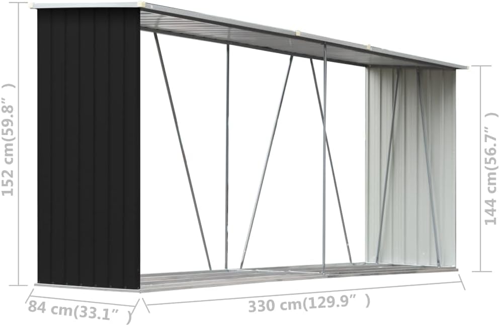 Dimensions of the assembled shed