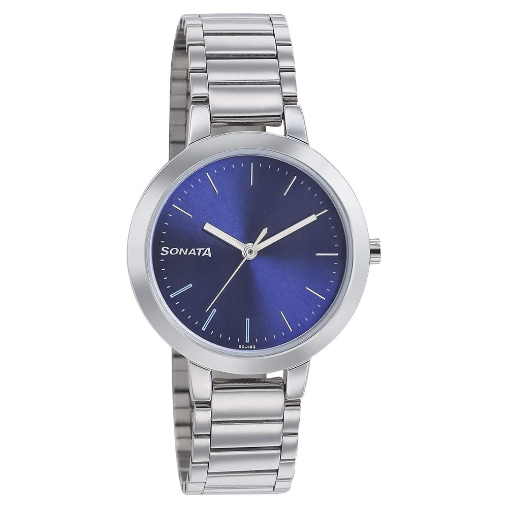 Sonata Quartz Analog Blue Dial Stainless Steel Strap Watch for Women-NS8141SM05 (B07KS9DKCY) Amazon Price History, Amazon Price Tracker