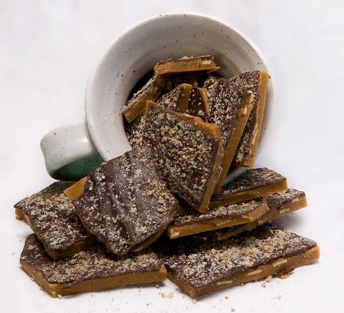 Gourmet Colorado Handmade Almond English Toffee - Espresso Dark Chocolate (8 Ounce Box)