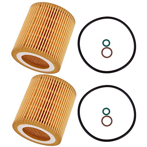 Anxingo 2 PCS HU816x Oil Filter Replacement for BMW E60 E71 E82 E83 E89 E90 E92 1 3 4 5 6 7 Engine Replaces 11427541827 11427953129