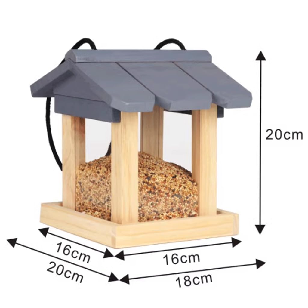 Karmnik dla ptaków Houten Vogelvoeder Eekhoornbestendige Vogelvoeders Wild Hangende Vogelvoer Zaden Schuilplaats voor Buiten Tuin Patio