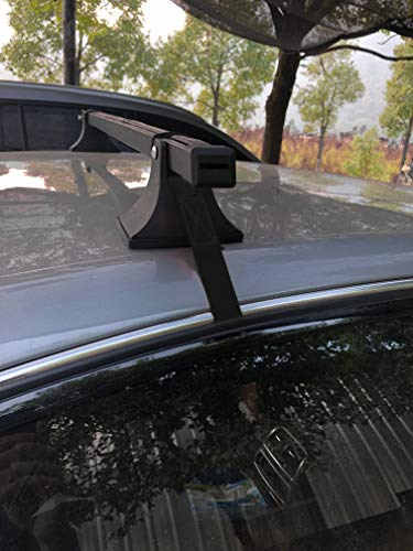 Mph Production 2Pcs 50" (127Cm) Universal Fit Black Aluminum Window Frame Roof Rack Rail Cross Bars Utility Cargo Carrier (2 Pcs) #TOP3