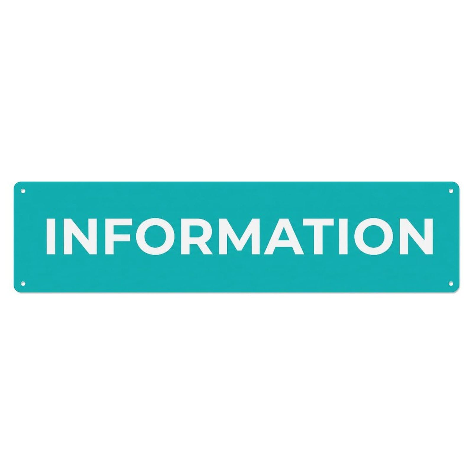 Metal Tin Sign Information Desk Help Counter