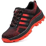  COOU Zapatos de Seguridad Comodo Hombre Mujer con Puntera de Acero S3 Calzado de Trabajo Botas de Trabajo de Seguridad