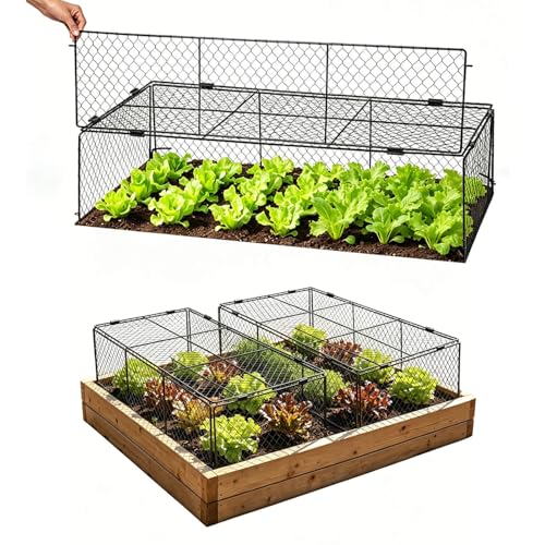 3 Pack Plant Protectors from Animals, Garden Cloches for Plants, Rustproof Chicken Wire Cloche Plant...