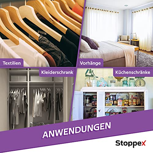Stoppex® Parasit Mottenstopp- Spray gegen Motten, Lebensmittelmotten und Kleidermotten. Motten bekämpfen mit Sofortwirkung
