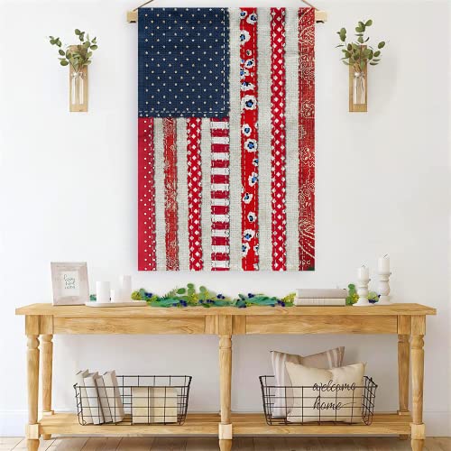 Surfapans American 4Th Of July House Flag 28X40 Inch Double Sided Outside Burlap United Stars And Stripes Patriotic Us Veterans Memorial Day Flags Outdoor Large Yard Porch Decoration Holiday Seasonal #TOP3