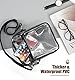 MoKo Transparente Crossbody Schultertasche, Station Genehmigte Tragetasche mit Abnehmbarem Gurt Statium Approved Klare Breiftasche für Arbeit Sport Spiele und Konzerte - Schwarz