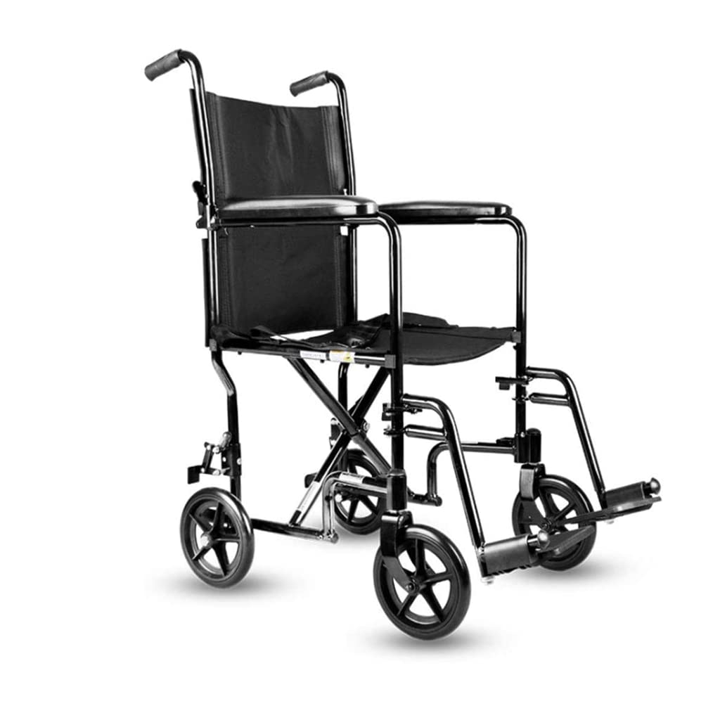 Sillas De Ruedas Silla De Ruedas Manual Plegable con Freno De Mano para Personas Mayores Silla De Ruedas De Transporte Plegable De Aleación De Aluminio Peso Máximo 220 Libras Ligera