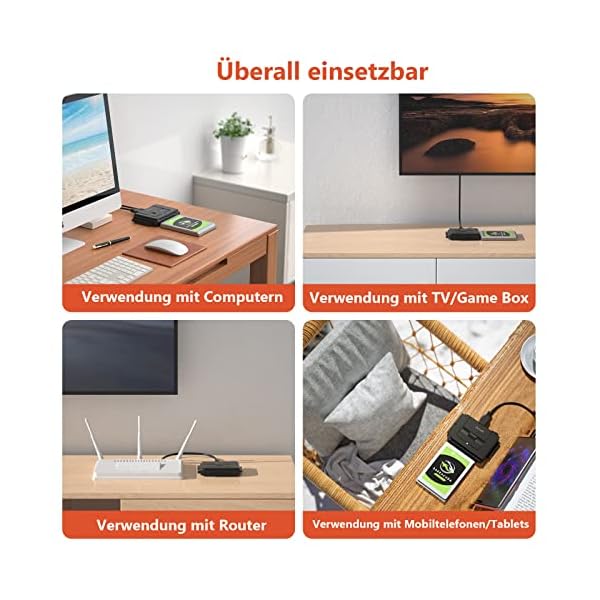 Alxum IDE SATA Adapter,USB 3.0 IDE Festplatten Adapter mit Netzschalter Adapter für 2.5/3.5 Zoll SATA HDD & IDE HDD Festplatten Konverter, mit 12V/2A Netzteil und USB C Kabel – Bild 7
