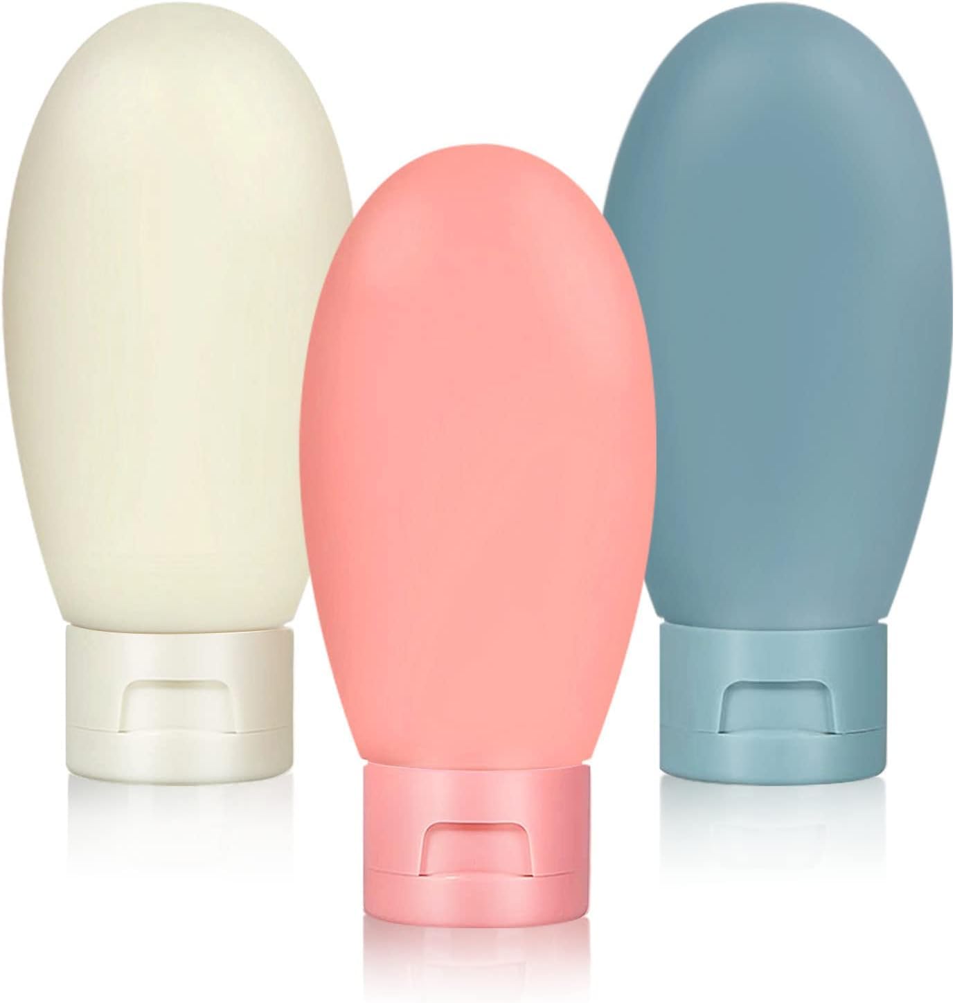 Silicone Travel Bottles 3 Pack 60ml Leak Proof Squeeze Refillable Portable Empty Travel Size Bottles Accessories Containers for Toiletries Shampoo Conditioner Lotion-image-28