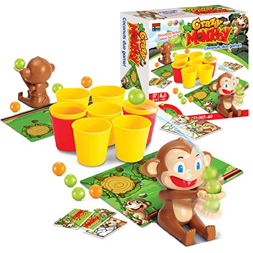 beababy Monkey Catapult with Coconuts Friendly Monkey Game The