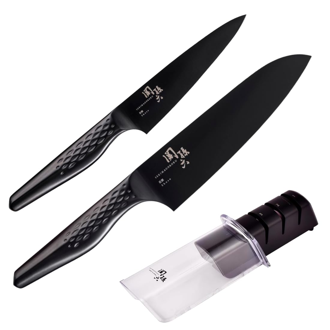 Amazon | 貝印 KAI 関孫六 匠創 漆黒 三徳包丁 165mm ＆ ペティナイフ