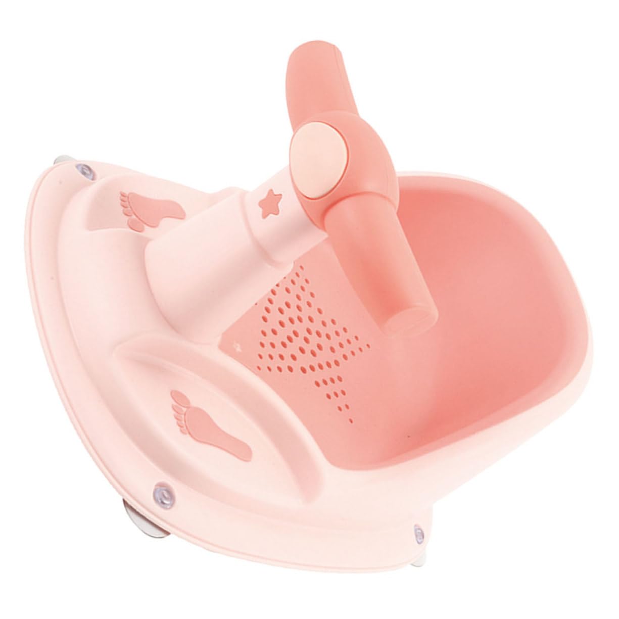 Rosa Babybadewannensitz für Babys und Kleinkinder aus Pp Tpe | Ergonomische Badehilfe, Sichere Sitzhilfe für Zuhause, Praktische Aufbewahrung, für Babys und Kleinkinder