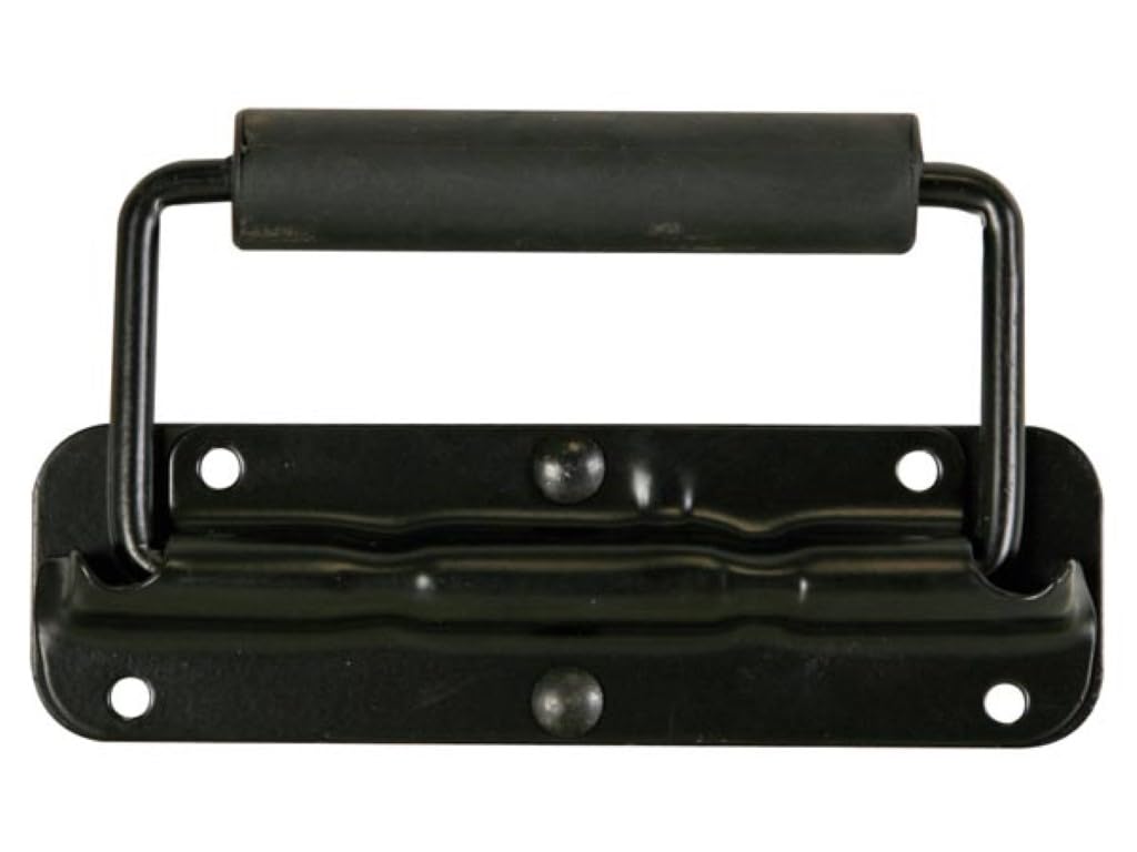 HQ-Power Poignée, pour enceinte, 140 x 40 mm, avec ressort, en métal, noir