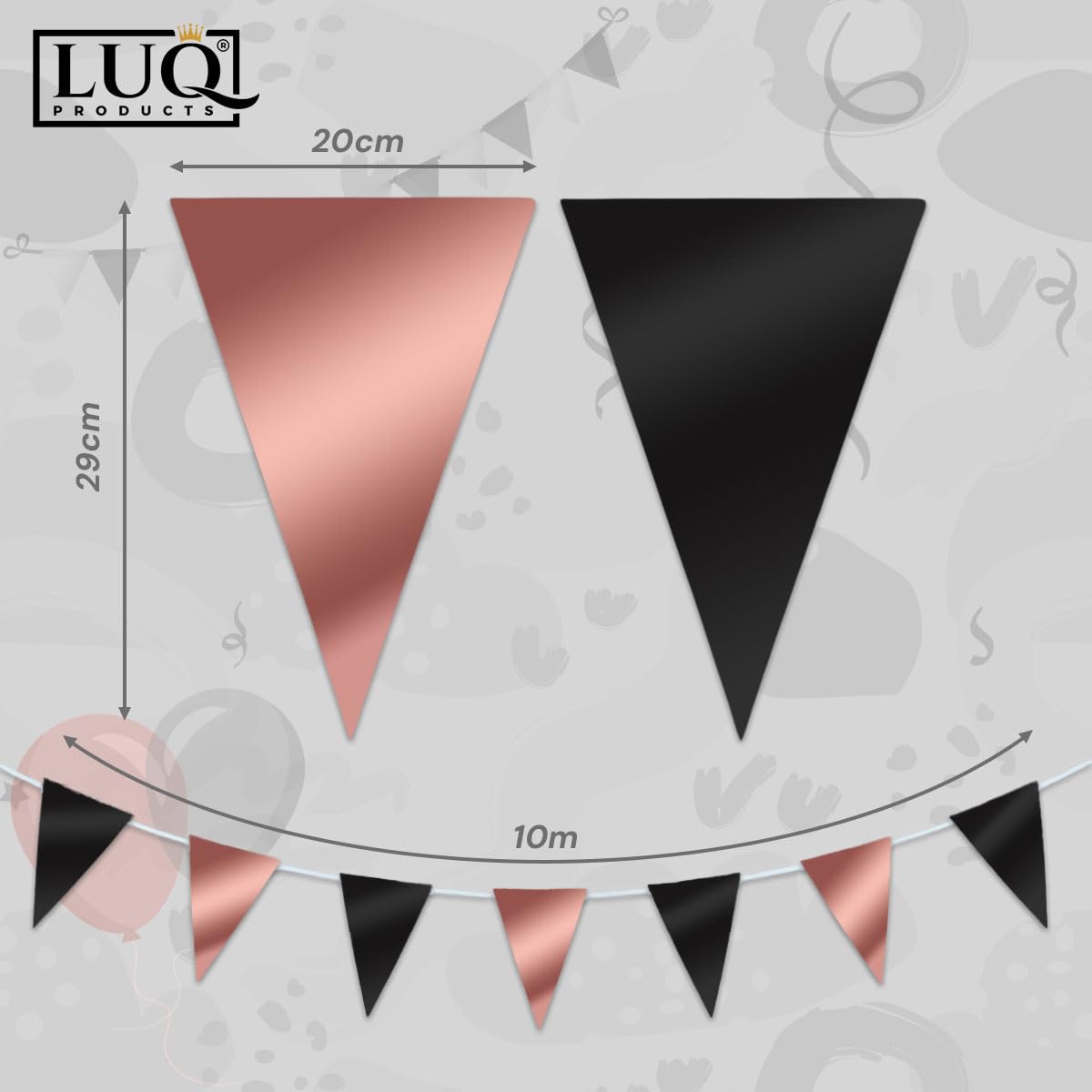 LUQ Luxe Vlaggenlijn 10 Meter – Rood-wit-blauw-oranje, Feestelijke Slinger Voor Verjaardagen, Jubilea En Meer, Binnen En Buiten