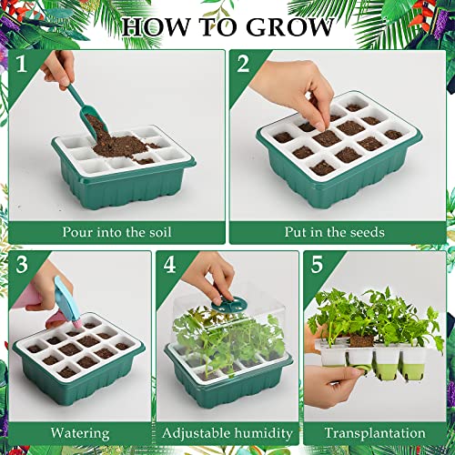 Seed-Starter-Tray-48-Cells-Indoor-Seed-Starter-Kit-Flexible-Silicone-Designed-Seedling-Starter-Trays-Germination-Tray-with-Humidity-Dome-Lids4in-Height-Reusable-Dishwasher-Safe-BPA-Free