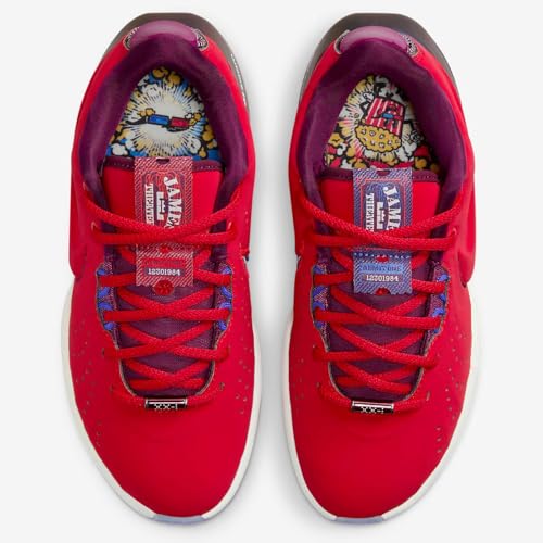 NIKE Lebron XXI SE Movie Night Big Kids' Basketball Shoes (FN4305-600, University Red/Bordeaux/Blue Joy/Ivory) Size 72
