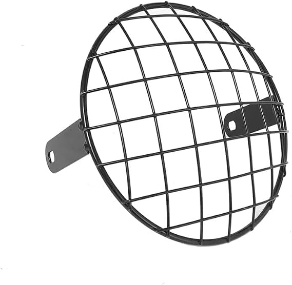 Headlight Cover Guard 7 Inch Headlight Protector Cover Metal Motorcycle HeadLamp Mesh Grille Lampshade Universal For For Tr&iumph