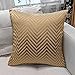 YJLLOVE Poszewki na poduszki, współczesna niebieska jasna złota szara pomarańczowa zygzakowata poszewka na poduszkę tkana dom sofa dekoracyjna poszewka na poduszkę 45 x 45 cm kwadratowa 1 szt. opakowanie (kolor: Jasne złoto, rozmiar: 450 mm * 450 mm)