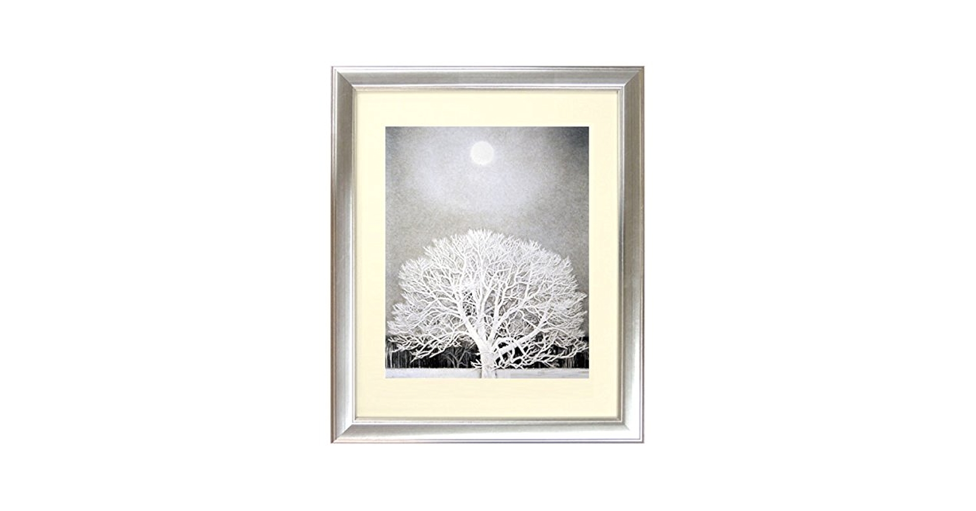 【真作】掛軸　青治銘　雪景の詩情　山間の冬景色　幽玄の冬景　銀世界　Q95 Hasui 巴水: Snowy Garden at Urayasu 雪の庭（浦安）(SOLD