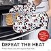 Disney Silicone Oven Mitts Heat Resistant – Set of 2 Long Cuff Cotton Kitchen Mitts with Silicone Grip Stripes, Cute Oven Mitts & Pot Holders for Cooking, Baking & Kitchen Essentials- Mickey
