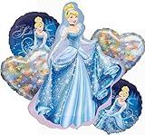 Cinderella Balloon Bouquet - Cinderella Balloons - 5 Count