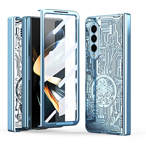 Film en verre trempé et coque pliante antichoc pour Samsung Z Fold 3 bleu