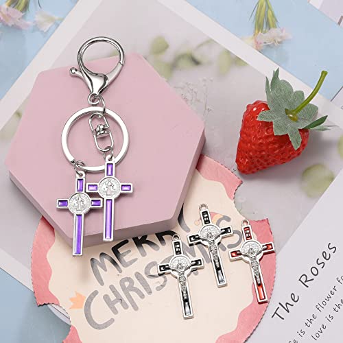 30Pcs Mixed Gold Plated Enamel Cross Charm Pendant For Diy Jewelry Making Necklace Diy Jewelry Accessories 21Mmx39.5Mm (A625) #TOP6