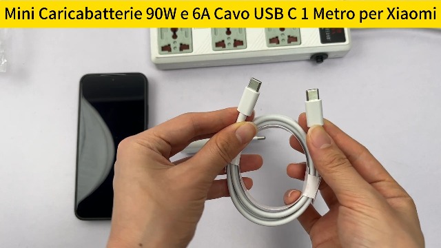 Caricatore E Cavo USB C 90W Per Xiaomi Poco X7 Pro F6 5G – Ricarica Turbo 6A 1 Metro – Compatibile Con 15 Pro, 14, 13 Ultra, Redmi K80 - 4