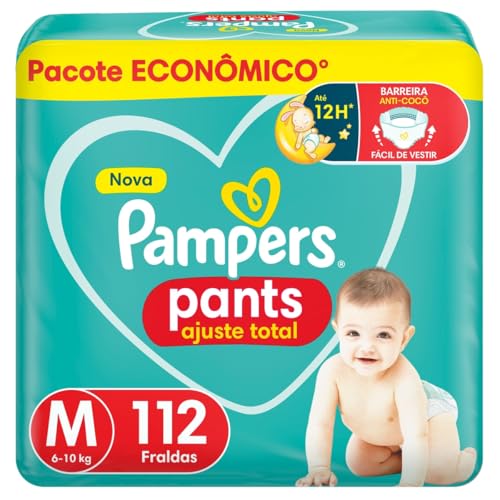 Fralda Pampers Pants Ajuste Total Tamanho M 112 Unidades