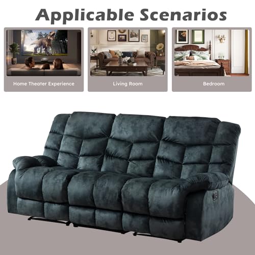 Sillón estándar reclinable verde para sala miniatura 6