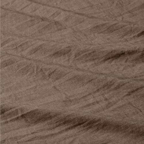 Image of Amazon Basics Brushed Microfiber Comforter Set, Extra Soft with Natural Texture, 3-Piece, Queen /Full, Brown, Oeko-TEX Certified, Machine Washable