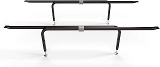 SlideCo Heavy Duty Adjustable Bed Slats Center Support System - Steel Rails 4 Legs Fits Full Queen King Cal King Beds USA Made