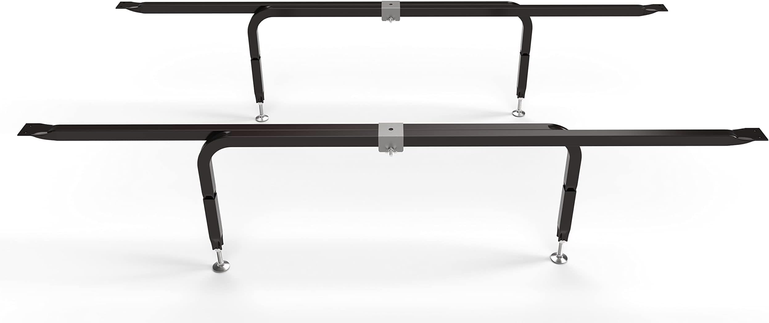 Universal Bed Slats Center Support System Adjustable Tubular Steel with 4 Legs