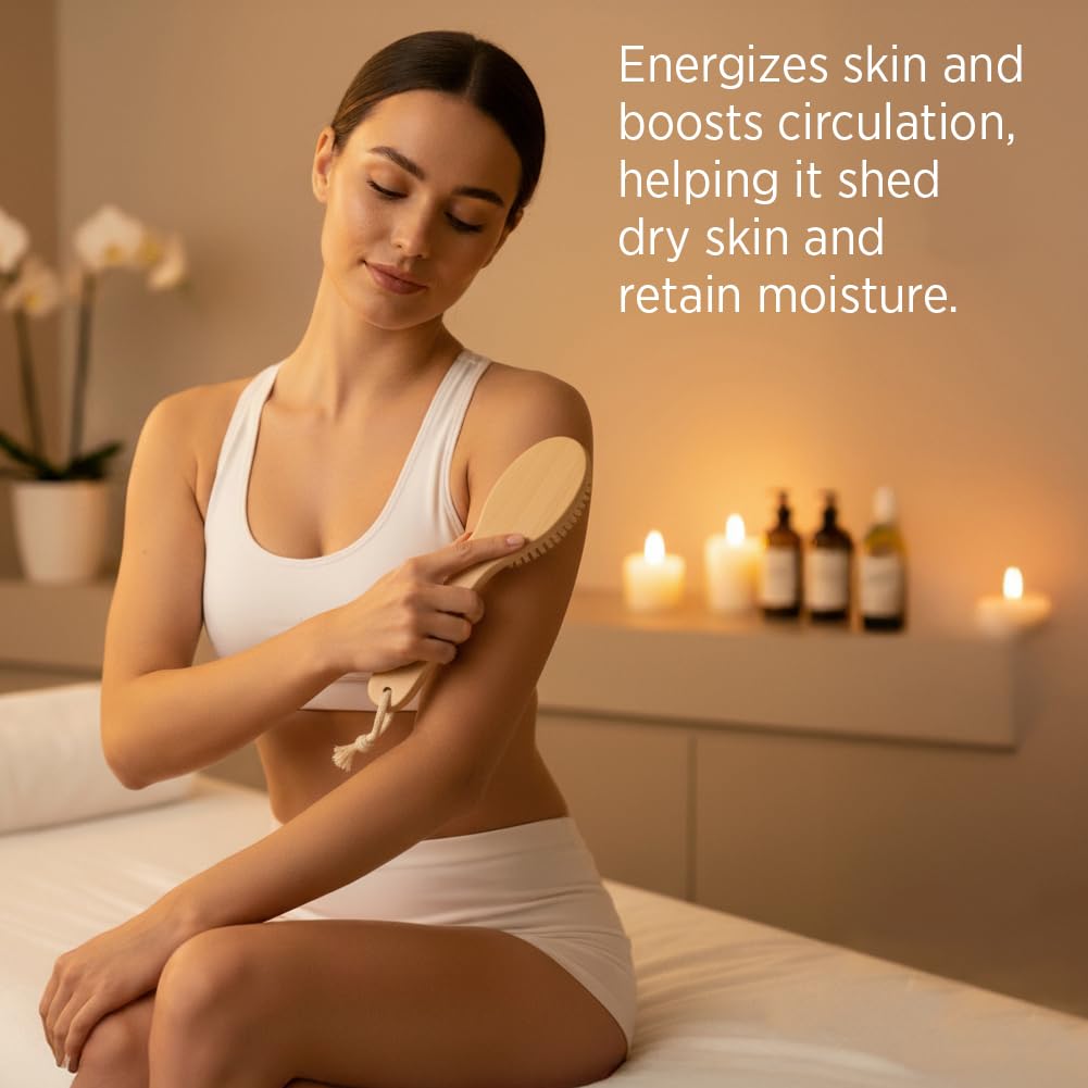 Tiger Tail Therapeutische Trockenbürste für Körper - Inklusive Tragetasche - Peelingbürste für Lymphmassage, Cellulite-Aussehen, Hautverjüngung, Entfernung abgestorbener Hautzellen / Detox,