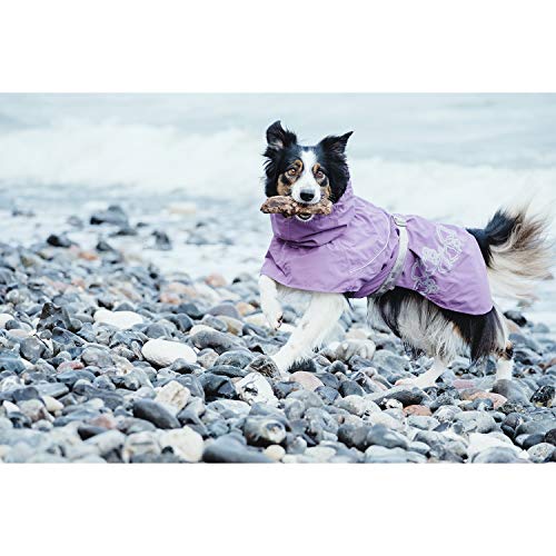 Hurtta Drizzle Waterproof Dog Coat with Reflectors, Black 25cm