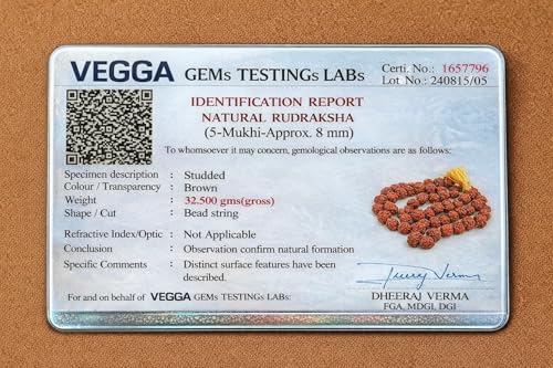 Image of Rudraksha Mala 108 Beads Original with Gomukhi Japa Mala Bag | Rudraksha Jap Mala 108 Beads Original with Certificate and Cotton Jap Bag | Washable Jaap Mala Bag