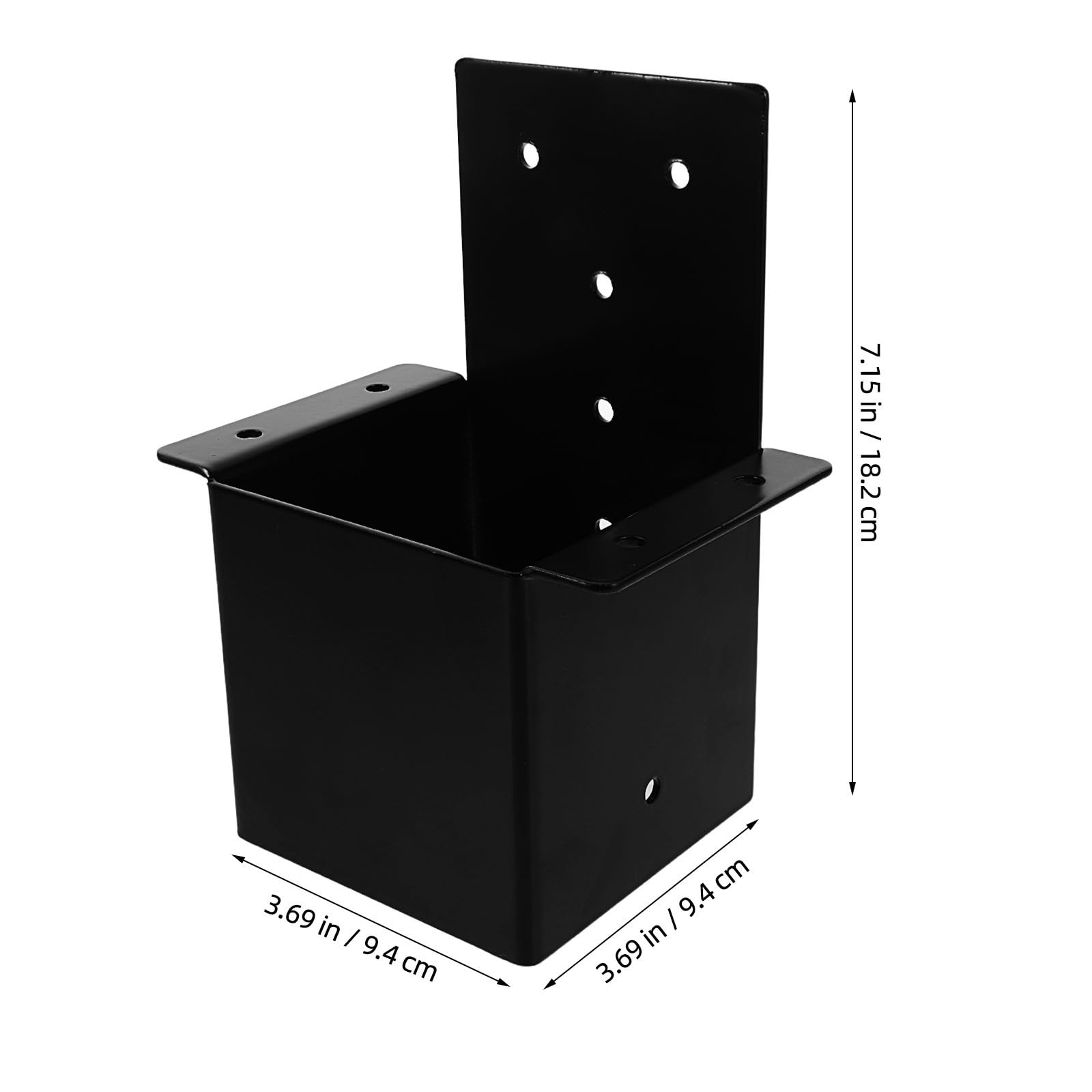 Acciaio Inox Staffa per Pergola Nero 4x4 Pollici 2 Pezzi