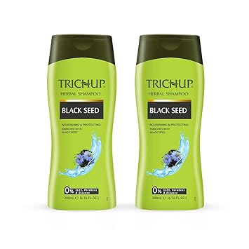 Trichup Black Seed Herbal Shampoo - Improve your Scalp Health with The Goodness of Black Seed - 200ml (Pack of 2)