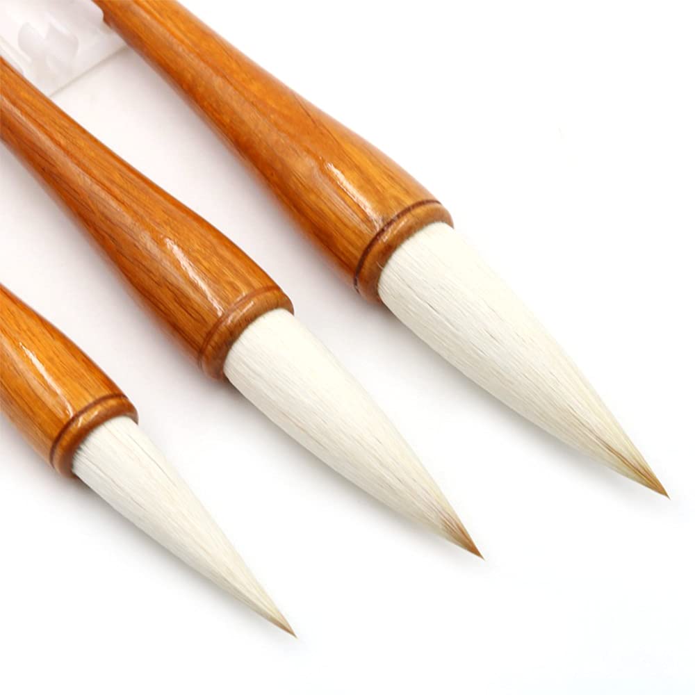 Set di 3 pennelli per calligrafia cinesi, pennelli per scrittura e disegno, giapponesi Kanji Sumi Brush Pen per principianti professionisti