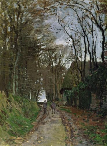 Impresiones lienzo de Monet Cammino in Normandia de 60x90cm un regalo artístico ideal