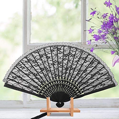 AKLOSIPY Ventilador Plegable Vintage Japonés, Ventilador de Encaje de Madera para Decoración y Regalos (#1) (#2) (#3)