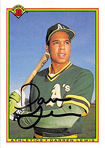 Adrian Lewis G1 サイン入り　激レア Darren Lewis autographed Baseball Card (Oakland Athletics) 1990