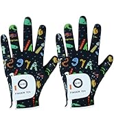 Kids Golf Gloves Boys Girls Left Right Hand Breathable Value 2 Pack Gift Set for Junior Youth Tod...