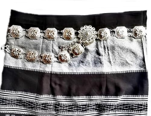 Belt Silver Plated Thai Tradition Grand Oriental Thailand Costume Vintage Wedding Thai Dancing Women Length 40"4