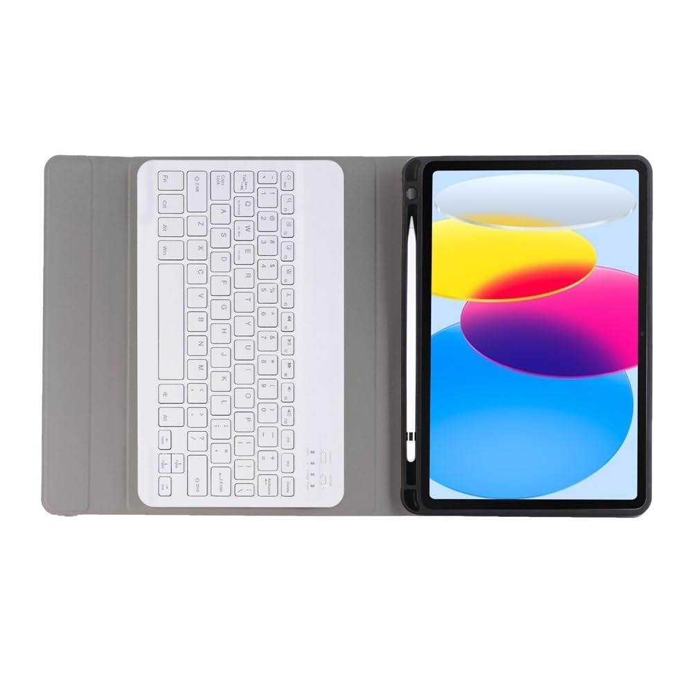 JiuRui Tablettes Accessoires, Clavier détachable, étui de Protection en Cuir Compatible avec iPad Pro 11 Pouces 2024(Rose)
